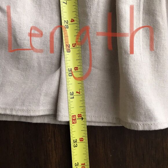 Zara Tan Linen Collared Oversized Mini Neutral Short Sleeve Casual Shirt Dress S - Picture 7 of 9